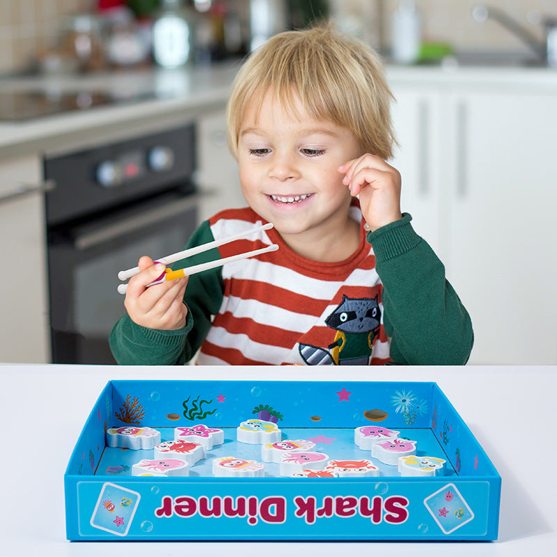 Wholesale of Interactive Wooden Puzzle Toys with Chopsticks for Children's Marine Animals